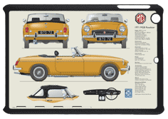 MGB Roadster (wire wheels) 1970-72 Small Tablet Covers